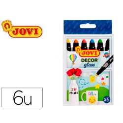 Craie cire jovi décor glass toutes superficies non poreuses non permanente étui 6 unités