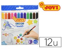 Feutre coloriage jovi décor textil tout type de surface vernissage possible étui carton 12 unités