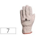 Gant tout fleur bovin deltaplus coupe américaine épaisseur 0.90/1.10mm coloris gris liseré rouge taille 7 paire