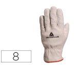 Gant tout fleur bovin deltaplus coupe américaine épaisseur 0.90/1.10mm coloris gris liseré rouge taille 8 paire