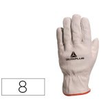 Gant tout fleur bovin deltaplus coupe américaine épaisseur 0.90/1.10mm coloris gris liseré rouge taille 8 paire