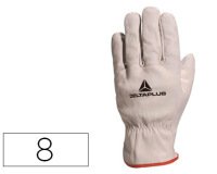 Gant tout fleur bovin deltaplus coupe américaine épaisseur 0.90/1.10mm coloris gris liseré rouge taille 8 paire