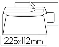 Enveloppe gpv dl+ 112x225mm 90g adhésive fermeture rapide sécurisée définitive fenêtre 45x100mm blanche boîte 500 unités