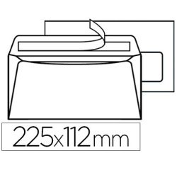 Enveloppe gpv dl+ 112x225mm 90g adhésive fermeture rapide sécurisée définitive fenêtre 45x100mm blanche boîte 500 unités