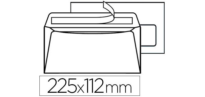 Enveloppe gpv dl+ 112x225mm 90g adhésive fermeture rapide sécurisée définitive fenêtre 45x100mm blanche boîte 500 unités