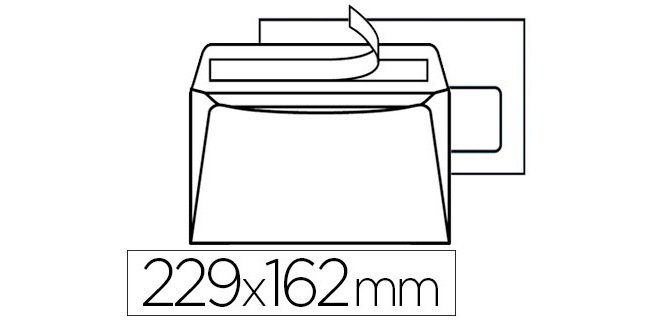 Enveloppe gpv c5 162x229mm 90g adhésive fermeture rapide sécurisée définitive fenêtre 45x100mm blanche boîte 500 unités