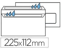 Enveloppe gpv dl+ 112x225mm 90g adhésive fermeture rapide sécurisée définitive fenêtre 45x100mm blanche boîte 100 unités