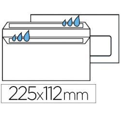 Enveloppe gpv dl+ 112x225mm 90g adhésive fermeture rapide sécurisée définitive fenêtre 45x100mm blanche boîte 100 unités