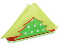 Porte-serviettes culture club à décorer forme sapin mdf 16x5x6cm