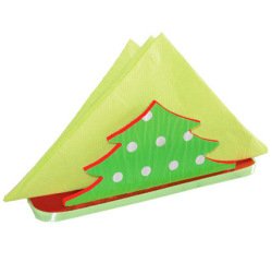 Porte-serviettes culture club à décorer forme sapin mdf 16x5x6cm