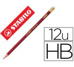 Crayon graphite stabilo swano hb corps hexagonal usage courant bout gomme