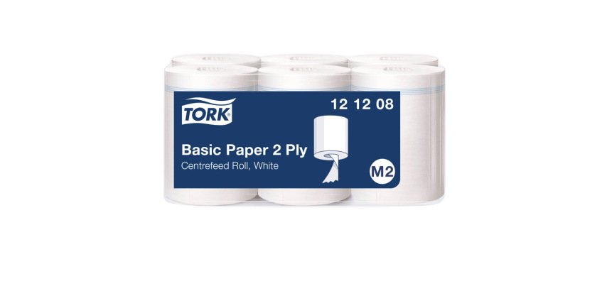 Tork papier d'essuyage basic pour distributeur à dévidage  central blanc m2 lot de 6