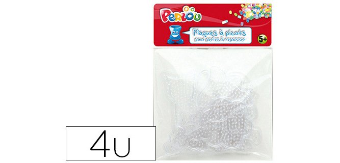Plaque graine creative picots support perles a repasser 10cmsachet 4 unites
