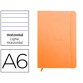 Carnet rhodia webnotebook a6 9x14cm couverture simili cuir tangerine 192 pages 90g ligné élastique marque-page orange