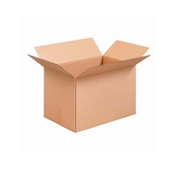 Caisse américaine kraft 600x400x400mm simple cannelure livrée à plat écru .