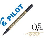 Marqueur pilot feutre permanent encre métallique pointe non bisautée extra fine polyacétate 0.5mm or