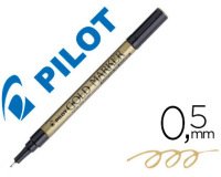 Marqueur pilot feutre permanent encre métallique pointe non bisautée extra fine polyacétate 0.5mm or