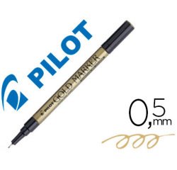 Marqueur pilot feutre permanent encre métallique pointe non bisautée extra fine polyacétate 0.5mm or