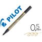 Marqueur pilot feutre permanent encre métallique pointe non bisautée extra fine polyacétate 0.5mm or