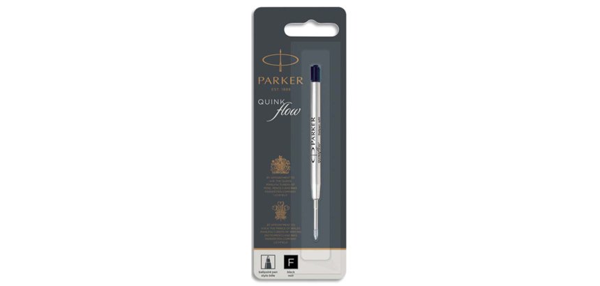 Recharge parker stylo-bille métal largeur fine coloris noir