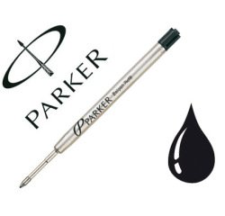 Recharge parker stylo-bille métal pointe large coloris noir