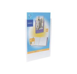 Protège-documents viquel personnalisable polypropylène 5/10e a4 240x310mm 60 vues ouverture 180 degrés coloris blanc