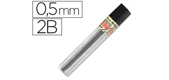 Mine pentel 0.5mm 2b étui 12 unités