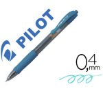 Roller pilot g2+ 7 fun ecriture moyenne 0.4mm encre gel retractable corps translucide grip caoutchouc turquoise