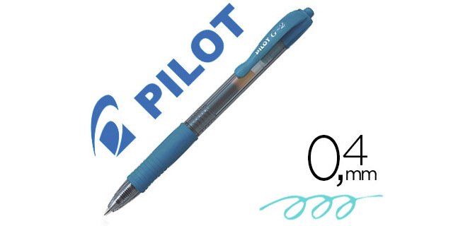 Roller pilot g2+ 7 fun ecriture moyenne 0.4mm encre gel retractable corps translucide grip caoutchouc turquoise