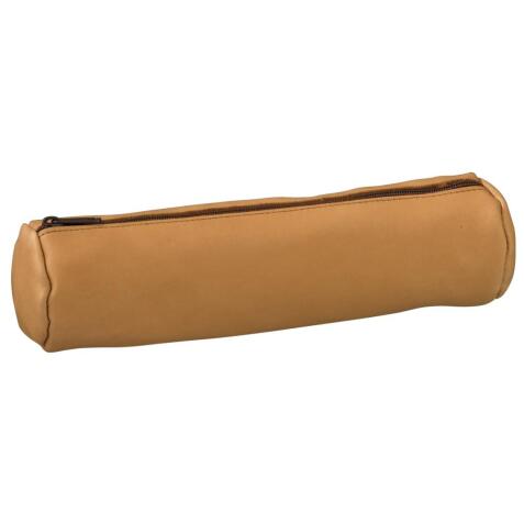 Fourre tout rond cuir naturel