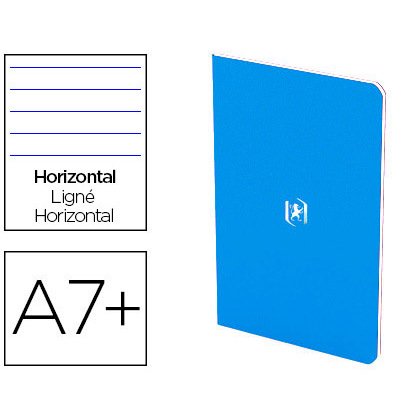 Carnet agrafé oxford pocket notes 9x14cm 48 pages 90g coloris bleu primaire