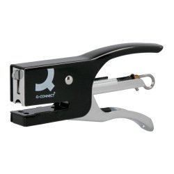 Pince agrafeuse q-connect métal agrafes n.10 résistance capacité agrafage 12f coloris noir