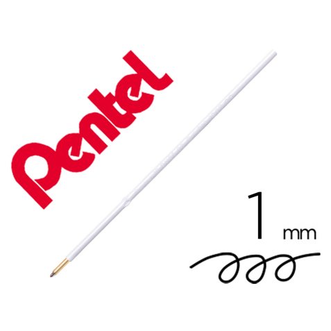 Recharge pour stylo-bille retractable pentel bx470 izee pointe large 1mm encre noire  sachet 2 unites