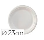 Assiette plate ivoire coldis fibres vegetales              biodegradable diametre 23cm   sachet 50 unites