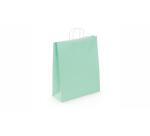 Sac kraft 100g/m2 poignees torsadees 35x14x40cm paquet   50 unites coloris vert eau