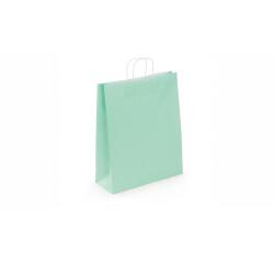 Sac kraft 100g/m2 poignees torsadees 35x14x40cm paquet   50 unites coloris vert eau