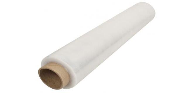 Film etirable manuel cast eco polyethylene 17 microns face  interne collante 450mmx270m   coloris transparent