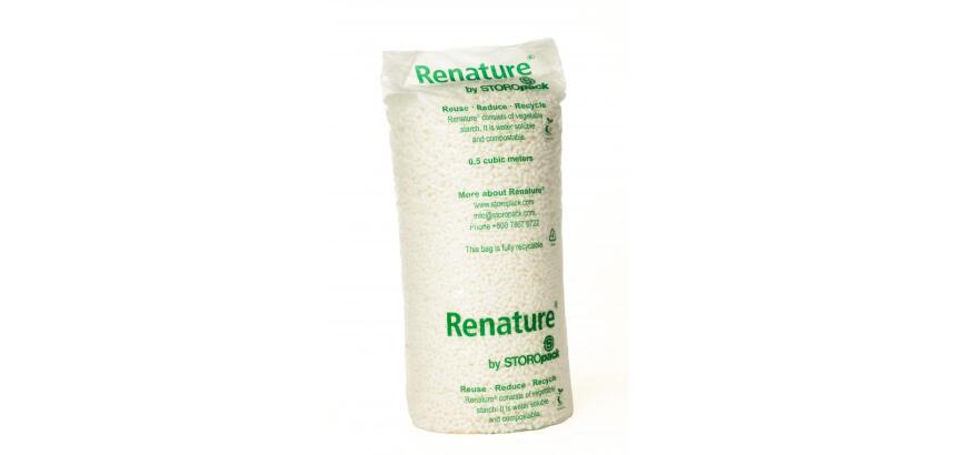 Particule de calage ecobio forme cylindrique             biodegradable et compostable  sac de 0,5m3