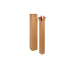 Tube d expedition carre cartonkraft recycle simple cannelureprotection renforcee aux      extremites 15x15x60cm