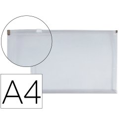 Pochette enveloppe liderpapel polypropylene 180 microns a4  210x297mm fermeture eclair    transparent incolore