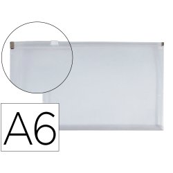 Pochette enveloppe liderpapel polypropylene 180 microns a6  105x148mm fermeture eclair    transparent incolore