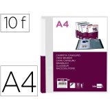 Protege-documents liderpapel personnalisable kangourou     polypropylene 10 pochettes    fixes a4 coloris transparent