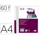 Protege-documents liderpapel personnalisable kangourou     polypropylene 60 pochettes    fixes a4 coloris transparent