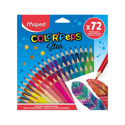 Crayon de couleur COLOR'PEPS Star, étui carton de 72
