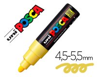 Marqueur peinture posca pc7m pointe large conique encre    inodore couvrante miscible    tous supports coloris jaune