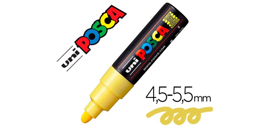 Marqueur à pigment PC-7M, jaune