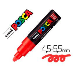 Marqueur peinture posca pc7m pointe large conique encre    inodore couvrante miscible    tous supports coloris rouge