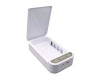 Boitier de sterilisation uvc innova detruit                micro-organismes et bacteries pour portables cles lunettes