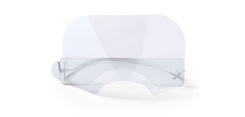 Ecran de protection bucco-nasal avec mentonniere  materiel pet 17x8,5 cm