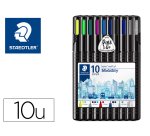 Etui staedtler triplus mobily set 10 unites 4 feutres 2     stylos 1 porte-mine 2         surligneurs 1 regle
